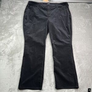 NYDJ Corduroy Jeans Womens 24W Black Marilyn Straight Lift Tuck High Rise NWOT